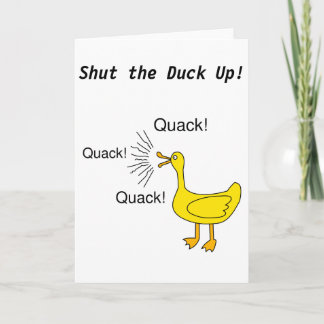Ferme le canard ! Carte de vœux
