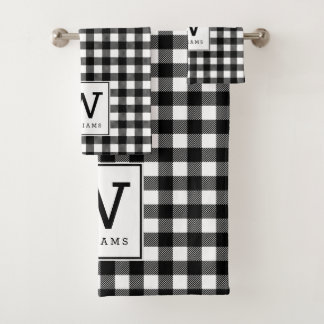 Ferme moderne Buffle noir Plaid Monogramme