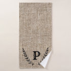 Ferme rustique Burlap & Black Botanical Laurel