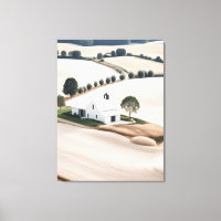 Ferme rustique Toscane Paysage Toile enveloppée