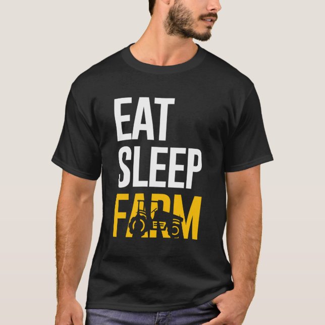 Ferme T-Shirt Mangez Sleep Farm Long Manche (Devant)