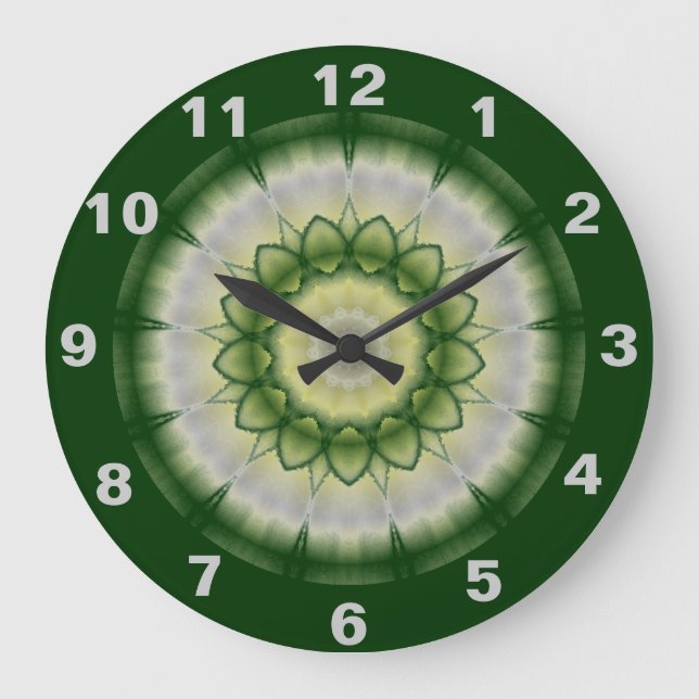 Ferme verte Kaleidoscope Horloge (Recto)