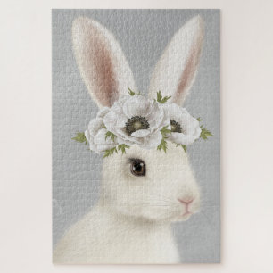 ferme vintage moderne puzzle lapin blanc