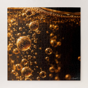 Fermenting Cider Bubbles Macro Photography Jigsaw Puzzle