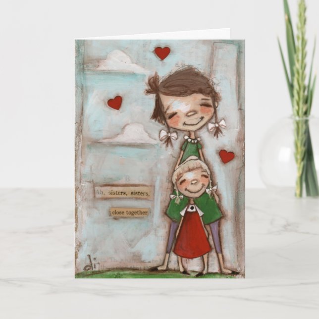 Fermer Ensemble, Soeurs - Carte Anniversaire (Devant)