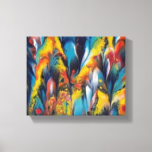 Fermer et plumes2 Imprimer sur une toile 10x18