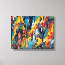 Fermer et plumes2 Imprimer sur une toile 4x11