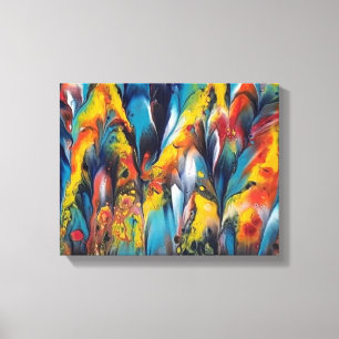 Fermer et plumes2 Imprimer sur une toile 4x11