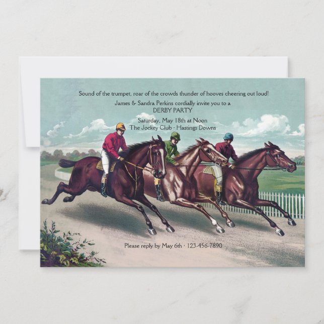 Fermer Race Derby Invitation (Devant)