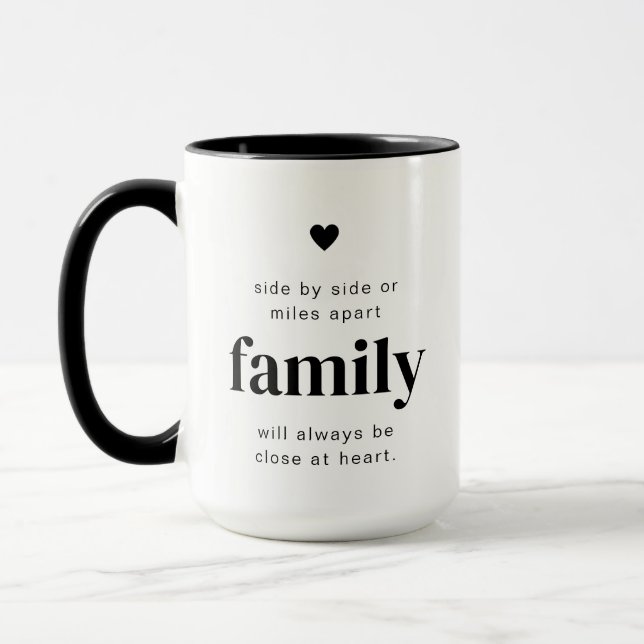 Fermeture de la famille à Heart Mug (Gauche)