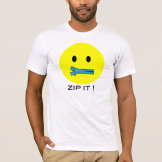 "fermez- la fermeture éclairle T-SHIRT de VISAGE
