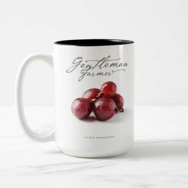 Fermier de 15 oz. Mug de café (canneberge) (Gauche)