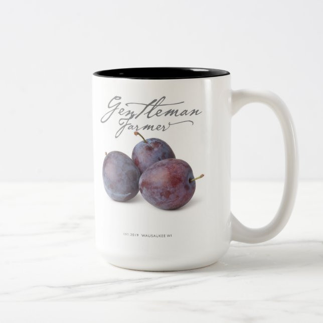 Fermier de 15 oz. Mug de café (prune) (Droit)
