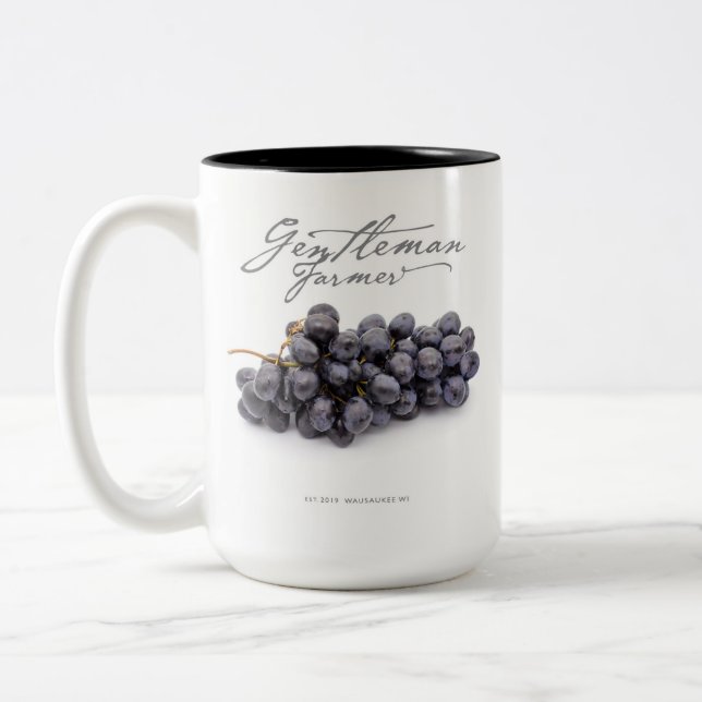 Fermier de 15 oz. Mug de café (raisins) (Gauche)