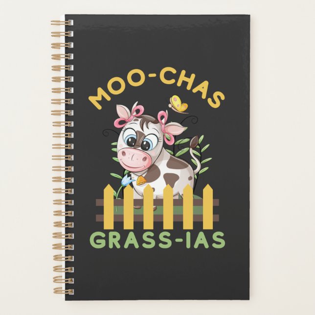 Fermiers Heifer Cow Farm Girl Moo-chas Grass-ias (Devant)