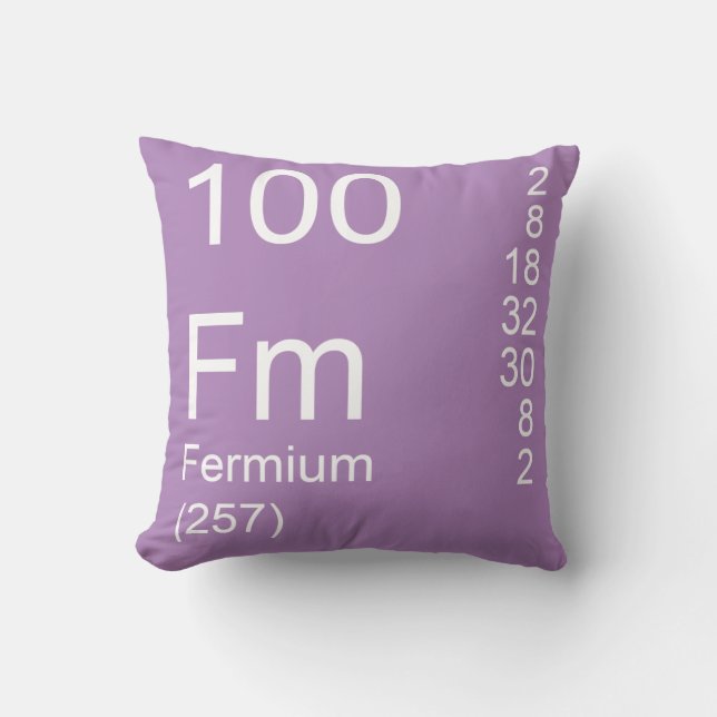Fermium Throw Pillow (Front)