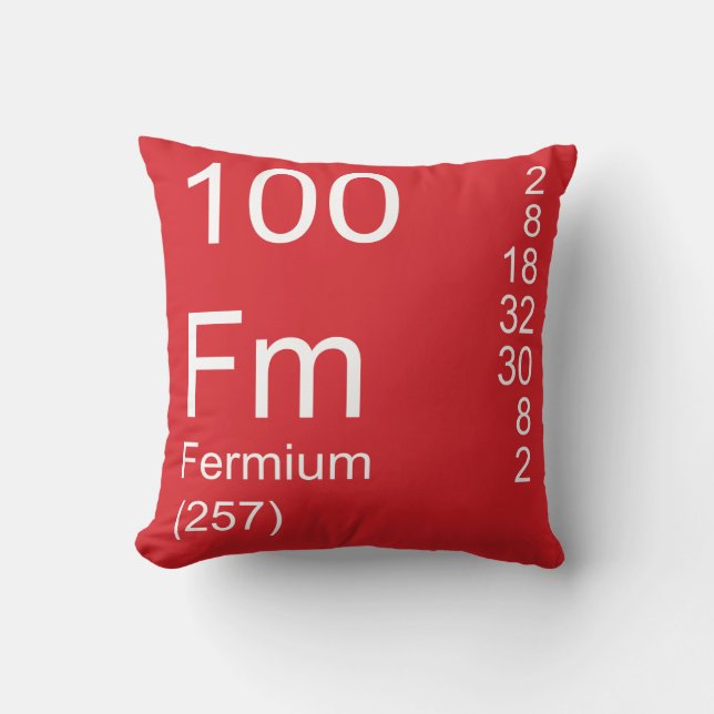 Fermium Throw Pillow (Front)