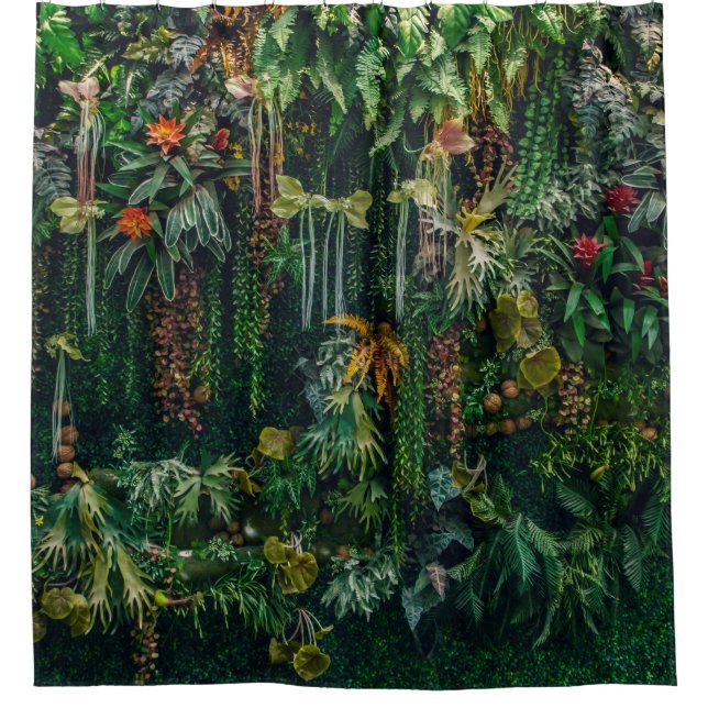 fern and plant decorate on wall (Front)