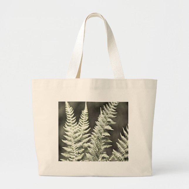 Fern Artistic Abstract Large Tote Bag (Front)