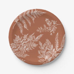 Fern Botanical Bridal Shower Paper Plate