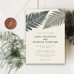 Fern Botanical Modern Minimal Woodland Wedding Invitation<br><div class="desc">Modern Minimal Ferns Botanical Woodland Wedding Invitation</div>