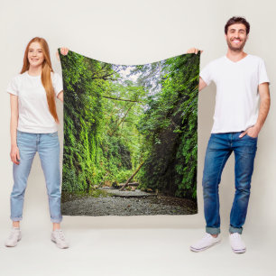 Fern Canyon Green Walls in Redwoods National Park Fleece Blanket
