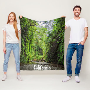Fern Canyon Green Walls in Redwoods National Park Fleece Blanket