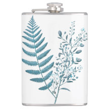 Fern designed flask