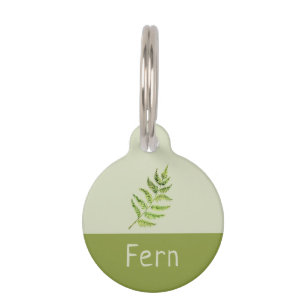 Fern Dog Cat Name Pet Tag