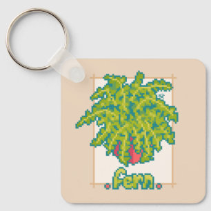 Fern, fern Pixelart, Pixel Art Keychain
