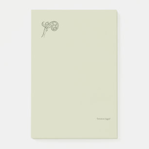 Fern fiddlehead- Botanist Pause- Minimalist Notes