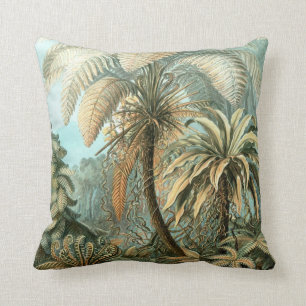 Fern (Filicinae) by Haeckel Throw Pillow