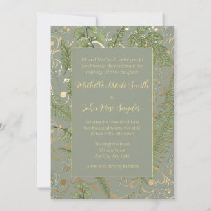 Fern Floral Pattern Invitation