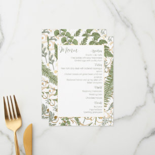 Fern Floral Pattern Menu
