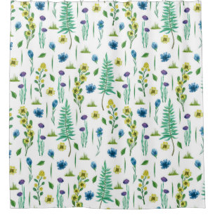 Fern Flowers Seamless Nature Pattern