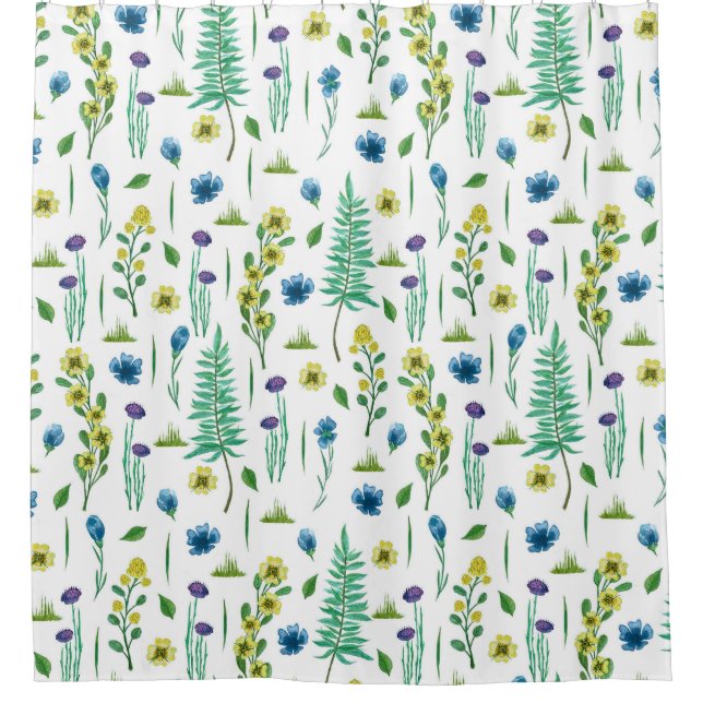 Fern Flowers Seamless Nature Pattern (Front)