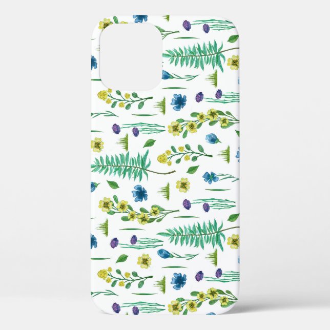 Fern Flowers Seamless Nature Pattern Case-Mate iPhone Case (Back)