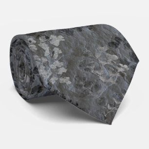 Fern Fossils in Grey Slate Pattern Tie