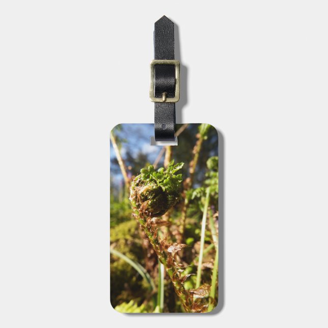 Fern Frond Luggage Tag (Front Vertical)