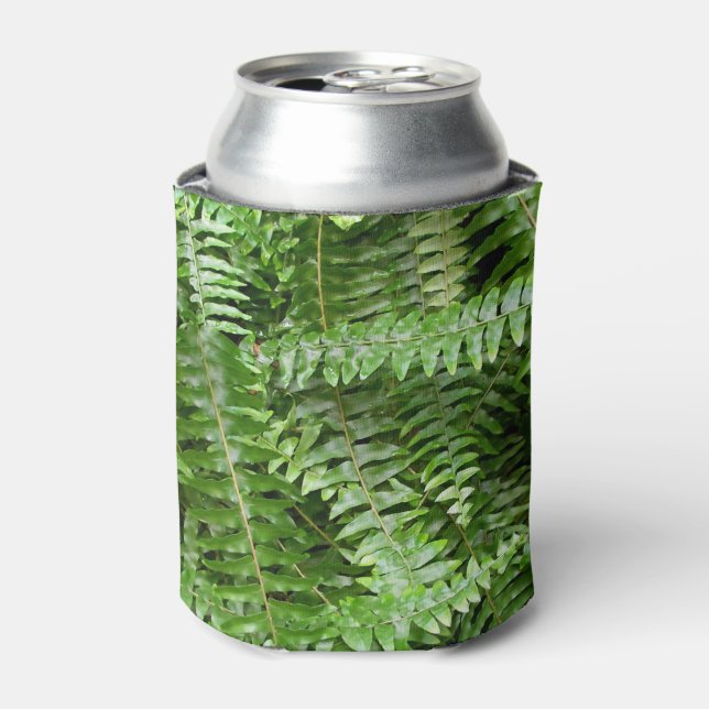 Fern Fronds I Green Nature Can Cooler (Can Front)