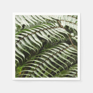 Fern Fronds II Dark Green Nature Napkin
