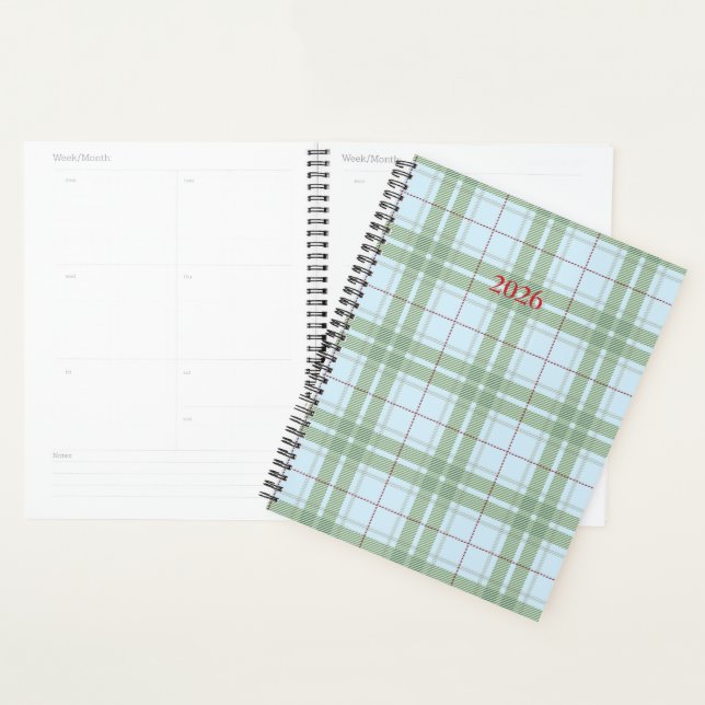 Fern Green Plaid Planner (Display)