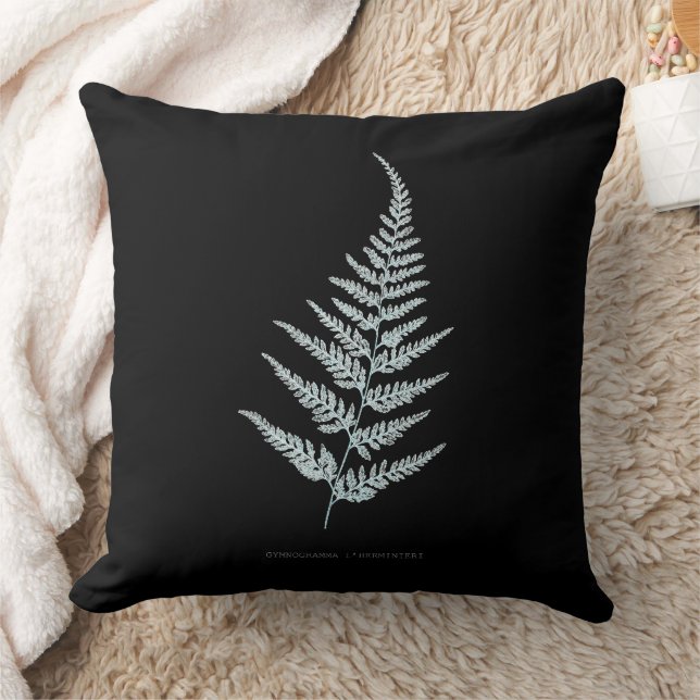 Fern - Gymnogramma L’herminieri. X-ray effect – 05 Throw Pillow (Blanket)