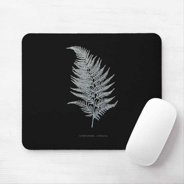 Fern - Gymnogramma Ochracea - X-ray effect - 02 Mouse Pad (With Mouse)