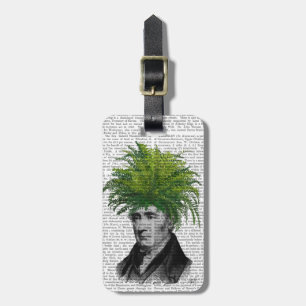 Fern Head Plant Head Luggage Tag