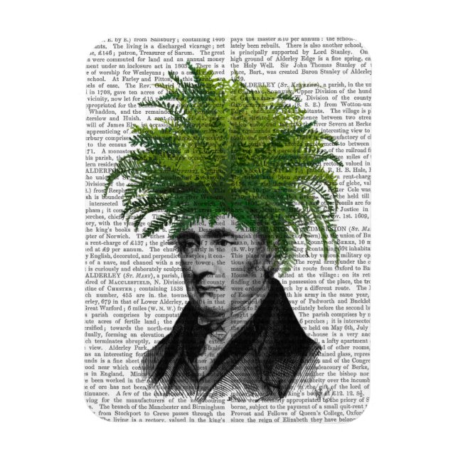 Fern Head Plant Head Magnet (Vertical)