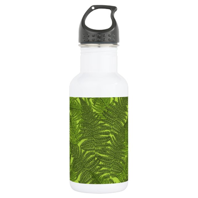 Fern in green 532 ml water bottle (Front)