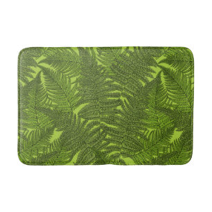 Fern in green bath mat