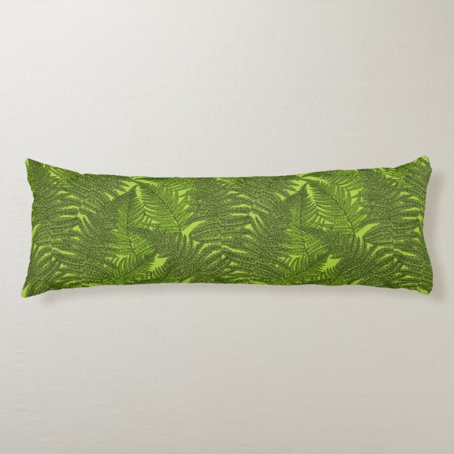 Fern in green body pillow (Front)