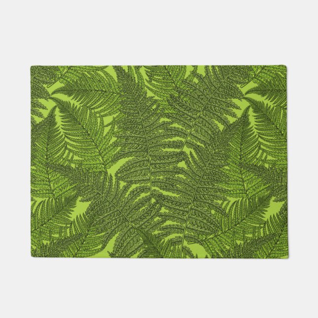 Fern in green doormat (Front)